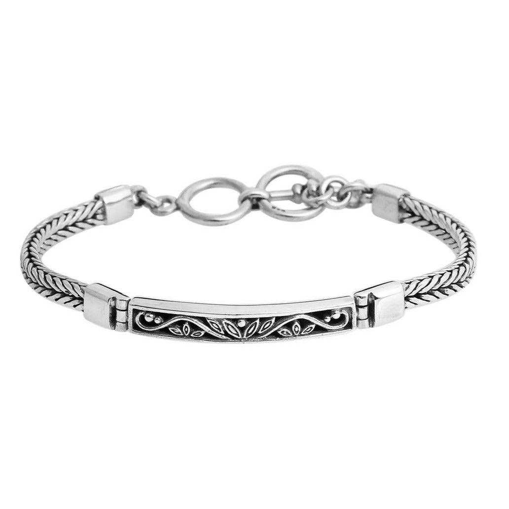 Balinese Sterling Silver 3 mm Tag Chain Bracelet - Inspiring Jewellery